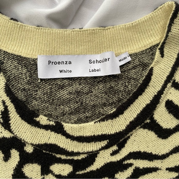 Proenza Schouler White Label Sleeveless Dress Midi Length Animal Print Designer - Picture 6 of 6